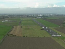 Landing At Calais Airport Stock Footage