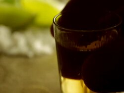 Shot of hard liquor Stock Footage