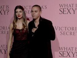 Cora Skinner; Evan Ross at Victoria's Secret 7th A Stock Footage