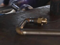 HD: Welding A Pipe Stock Footage