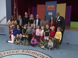 Atmosphere at Tommy Hilfiger Visits Tommy Hilfiger/PS Arts Education Program Stock Footage