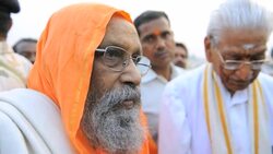Kumbh Mela Hindu festival, 2013, occurs every 12 years. Religious pilgrims taking holy bath in the Ganges River, Allahabad. Stock Footage