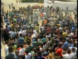 West Bank - Celebrations As Palestinian Police In News Clip