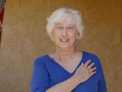 I Voted - Elderly Woman Stock Footage