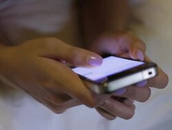smartphone in woman hands close up shot Stock Footage