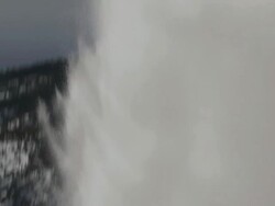 MS TU Water erupting from geyser / Yellowstone National Park, Wyoming, United States Stock Footage