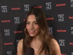 INTERVIEW - Sarah Shahi talks about how she loves Men's Health at Men's Health Celebrates 25th Anniversary Stock Footage