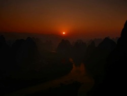 The hills sunrise Stock Footage