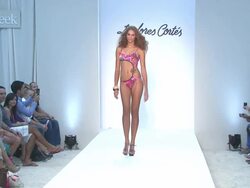 Models walk the runway during the Dolores Cortes swimwear 2012 show  Stock Footage