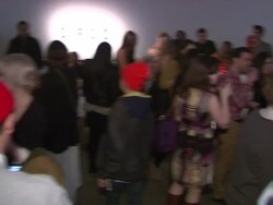 ATMOSPHERE: Party at Crest 3D White Presents Art Garde Designers at The Box at Lincoln Center on 02/09/2012 in New York, NY, United States Stock Footage