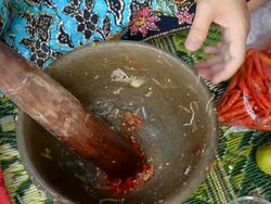 Making Som tam : Step1/5 Stock Footage