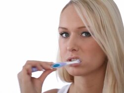 Brushing teeth Stock Footage