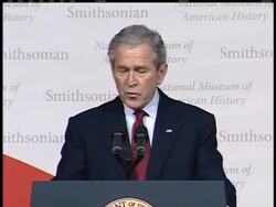 President George W. Bush helped to re-open the National Museum of American History after an $85 million facelift that took two years. News Clip