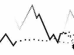 POSITIVE/CONSTANT TREND CHART- dense, euro icon, pure black dots (LOOP) Stock Footage