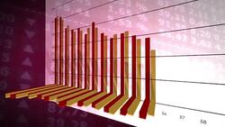 crisis, chart economy in decline Stock Footage