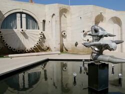 Yerevan, Cascade, view of statues and monuments Stock Footage