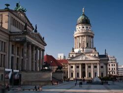 TIME LAPSE: French Cathedral Berlin Stock Footage