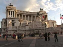 MS, Italy, Rome, Monument of Victor Emmanuel II Stock Footage