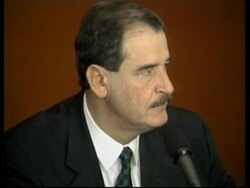 MEXICO: PRESIDENT ELECT FOX PRESS CONFERENCE News Clip