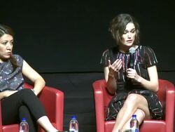 INTERVIEW Keira Knightley on the script not taking a moral standpoint (Footage by WireImage Video/GettyImages) Stock Footage