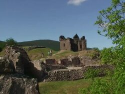 Urquhart Castle Stock Footage
