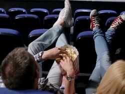 popcorn in cinema Stock Footage