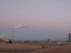 Coal-burning power plant Stock Footage