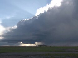 Rotating Supercell Thunderstorm Stock Footage