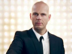 Man with business card Stock Footage