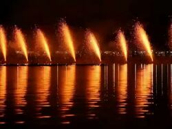 Volcano Fireworks. Stock Footage