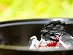 Coal on a grill. Stock Footage