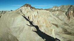 Flying from east to north around Cardinal Mountain, Sierra Nevada, California. Stock Footage