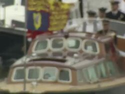 Queen Elizabeth II, Prince Philip, Duke of Edinburgh at Diamond Jubilee - Thames River Pageant on June 03, 2012 in London, England (Footage by WireImage Video/Getty Images) Stock Footage