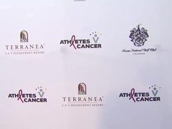ATMOSPHERE: 3rd Annual Athletes Vs. Cancer Celebrity Golf Tournament And Gala - Post Party signage(Footage by WireImage Video/Getty Images Entertainment Video) Stock Footage