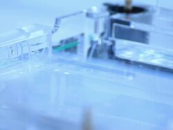 Scientist and bio lab experiment Stock Footage