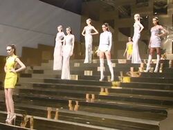 Versace returns to Paris, opens summer 2012 haute Stock Footage