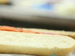 Making a Sandwich Stock Footage