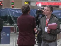 Drake Doremus at the Like Crazy UK Premiere: 55th BFI London Film Festival at London England. (Footage by WireImage Video/Getty Images Entertainment Video) Stock Footage