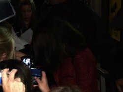 Selena Gomez (r) outside BBC Radio One at the Celebrity Sightings in London with Selena Gomez at London England. (Footage by WireImage Video/GettyImages) Stock Footage