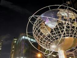TIME LAPSE: World Globe, Manhattan, New York City Stock Footage