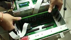 Engineer work with industrial part Stock Footage