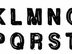 Hand drawn animated font in a thick marker pen style Stock Footage