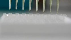 filling yellow solution Stock Footage