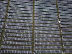 Solar Energy Panel at Geokeum Energy Park Stock Footage