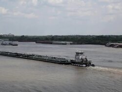 River barge Stock Footage
