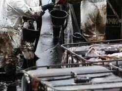 Oil spill on Gulf Stock Footage