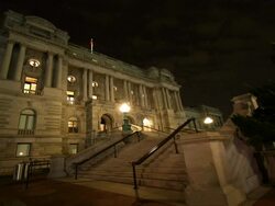 Library of Congress night time lapse Stock Footage