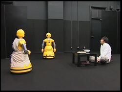 Robots make their stage debut News Clip