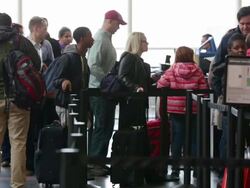 Holiday Travelers Crowd Airports And Roads Ahead Of Thanksgiving Holiday Stock Footage