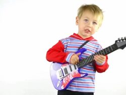 boy - rock guitarist Stock Footage